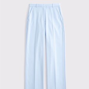 Light Blue Wide-Leg Trousers